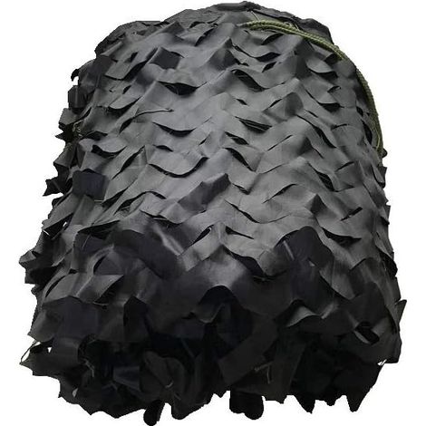Camouflage Filet Armée Camo Net Pour La Chasse Thème Militaire Tir Décoration Parasol Camping Et Cacher Jardin Décoration,3x5m,noir