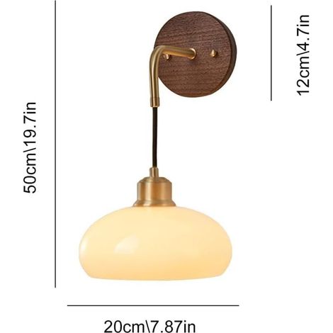 Milky White Glass Wall Sconce Mid Century Modern Nordic Stripe Wood Lamp Japanese Bedside Lighting For Living Room Bedroom