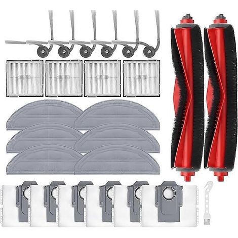25 Pour Q10 S5/q10 S5+/q10 X5/q10 X5+ Sweeping Machine Accessoires Main Side Brosse Serpillière Filtre Dust Bags