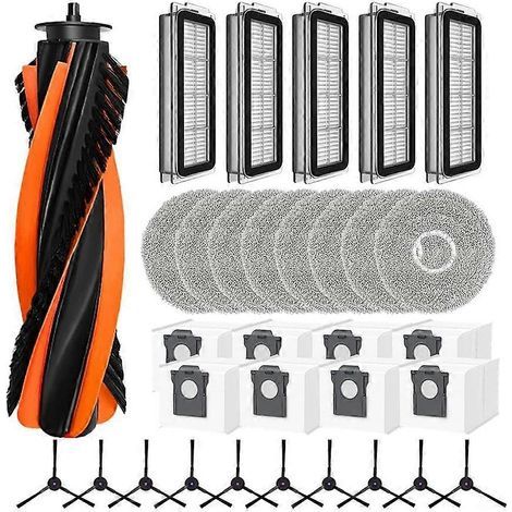32 Pour X70 Sweeping Machine Accessoires Main Side Brosse Serpillière Filtre Dust Bags