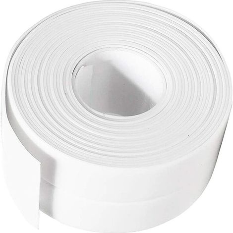 Silikon-fugenband Weiß Badezimmer, Dichtungsband, Selbstklebendes Dichtungsband Aus Pe Für Badewanne, Dusche, Toilette, Küche, Spüle, Boden, Wand, Schutzecke – Weiß