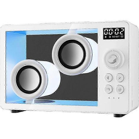 Portable Transparent Bluetooth Speaker Wireless Hifi Sound Music Box Soundbar With Colorful Atmosphere Light Energy Saving Rechargeable