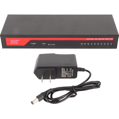 Commutateur Gigabit Ethernet 10 Ports 1000m Auto Mdi/mdix Plug And Play, Répartiteur Réseau Avec Prise Us 110-240v