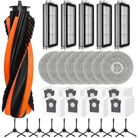 Lot De 32 Pièces Pour Cecotec Conga X70 Sweeping Machine Accessoires Brosse Principale Et Latérale Serpillière Filtre