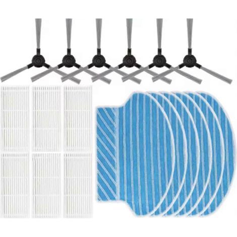Lot De 18 Pièces Pour Robzone Duoro X-nettoyage Sweeping Machine Accessoires Brosse Latérale Serpillière Filtre
