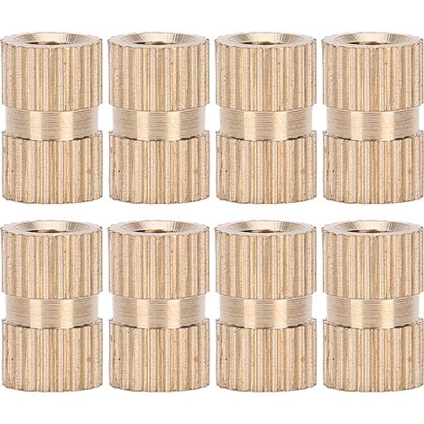 100pcs Écrous À Moletage Professionnels En Cuivre, Inserts M4 X 10 X 6, Accessoires Pour Bricolage Artisanal