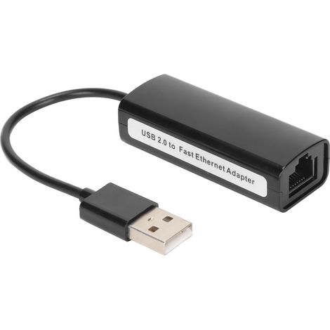 Adaptateur Ethernet Usb Vers Rj45 10/100 Mbps Plug And Play, Carte Réseau Filaire Lan Pour Switch, Compatible Windows Et Os X