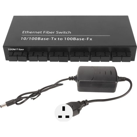 Commutateur Optique Ethernet 8 Ports 10/100mbps Tx1310nm, Indicateur Led, Plug And Play, Commutateur Rapide Réseau, 100-240v, Prise Uk