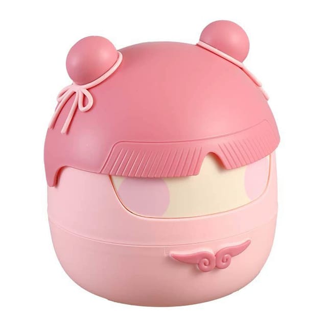 Mini-tischmülleimer Mit Klappdeckel – Kleiner Abfalleimer Für Bad, Schlafzimmer, Büro – Rosa