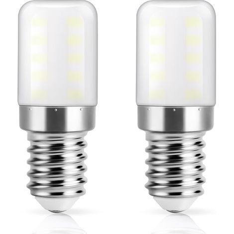 E14 Led Fridge Light Bulb, Cool White 6000k, 2w, 300lm, Pack Of 2 , Non-dimmable, Small Edison Screw E14 Led For Refrigerator, Salt Lamp, Cooker Hood, Sewing Machine