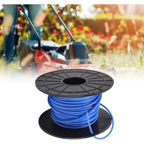 Runder Schneidfaden (4 Mm) Für Rasenmäher Und Freischneider, 30 M, Blau, Kompatibel Mit Black & Decker