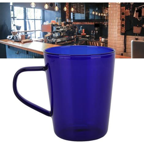 380-ml-becher Aus Borosilikatglas, Bruchfest, Leicht Zu Reinigen, Für Kaffee, Küche, Hotel, Büro – Blau