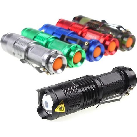 (blau) Tragbare Taschenlampe Mit Clip Für Camping, Stift Und Camping