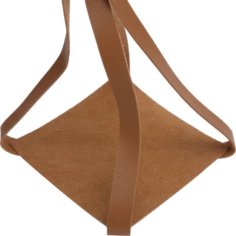 Wandmontierter Pflanzentopfhalter Aus Braunem Kunstleder, Quadratischer Ständer Für Hängepflanzen, Dekoration Für Drinnen Und Draußen