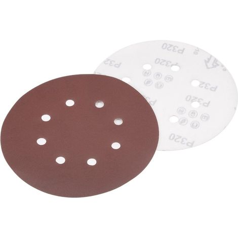 Packung Mit 10 9-zoll-schleifscheiben Mit 6 Löchern Und Klettverschluss Für Exzenterschleifer, Schleifpapier Mit 320er Körnung