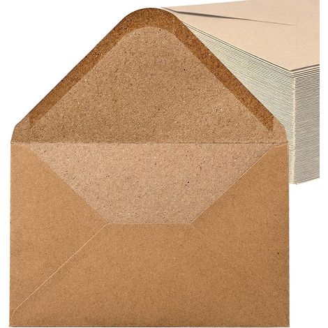 Deko-umschläge (100 Stück) Altpapier (kraftpapier)/ohne Fenster - C6-162 X 114 Mm, Umschläge, Geschlossen, Nhd06