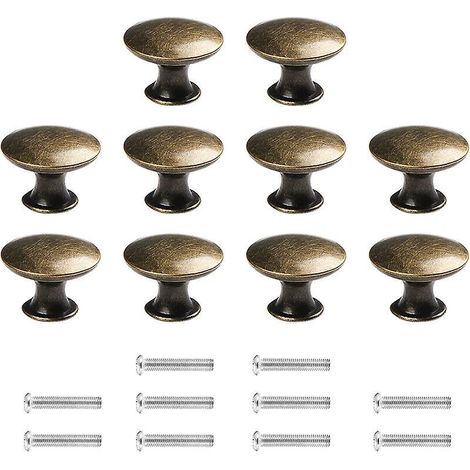 Set Mit 10 Türknöpfen, Schubladenknöpfen, 30 Mm Vintage-bronzegriffen, Möbelknöpfen Für Küchenschränke