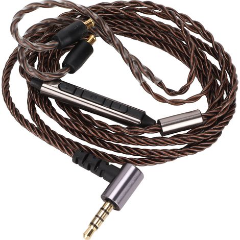 3,5-mm-/a2dc-kopfhörer-upgrade-kabel Mit Mikrofon Und Kabelfernbedienung, Kompatibel Mit Cks1100, E40, E50, E70, Ls200