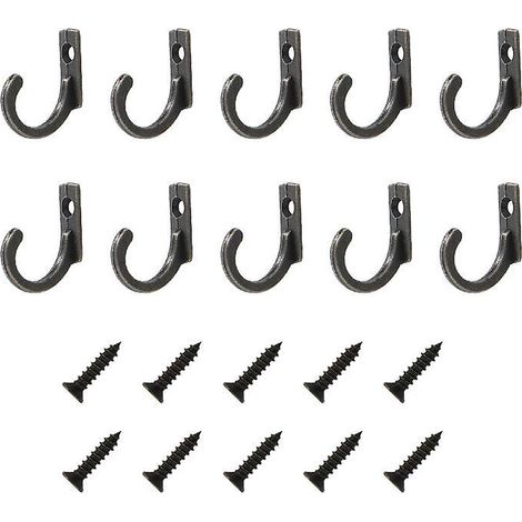 Set Mit 10 Vintage-wandhaken Aus Bronze Mit Schrauben – Kleine Schraubhaken Für Schüsseln, Schmuck, Taschen, Handtücher, Badezimmer, Küche Und Mehr