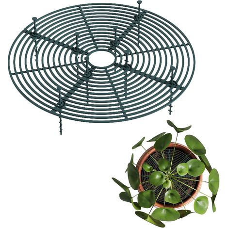 2-teiliges Schutzgitter Für Blumentöpfe, 52 Cm Zuschneidbares Pflanzenschutzgitter, Dunkelgrünes Rundes Blumentopfgitter Für Hunde, Katzen, Kinder Und Haustiere