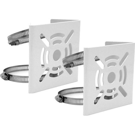 (2er-set, Kleine Größe) Universelle Vertikale Stangenhalterung Für Überwachungskameras, Robuste Metall-eckhalterung Mit Ring, Für Kameras