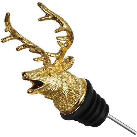 Aerator Vin Rouge - Bec Verseur Tête De Cerf En Alliage De Zinc - Stopper Pour Bouteille De Vin - 1 Pièce
