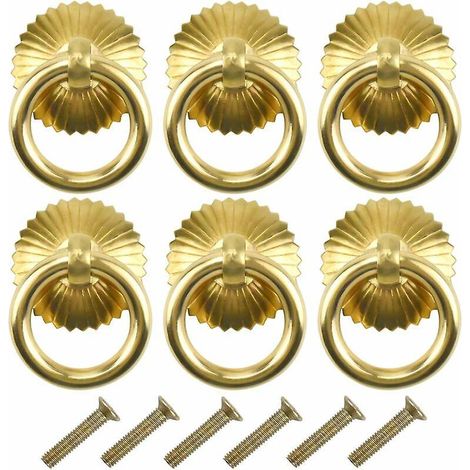 Goldene Möbelgriffe Für Schubladen – Vintage-ring-möbelknöpfe Im Antik-stil Für Küchenschränke Und Kommoden Mit Schrauben