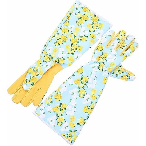 Bedruckte Gartenhandschuhe, Langärmlige Handgelenkschutzhandschuhe, Schneidehandschuhe