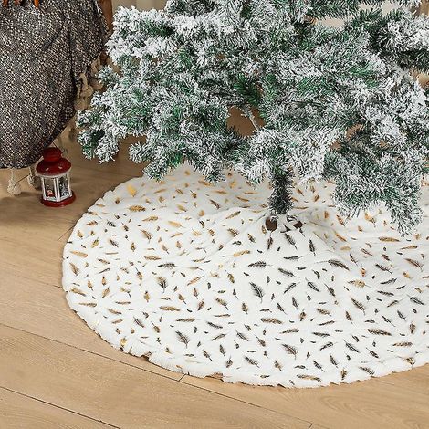 Federleichte Weihnachtsbaumdecke – Gold, 120 Cm, Weihnachtsbaumschmuck, Künstliche Wollbaumdecke, Weihnachtsbaumschmuck Für Partys