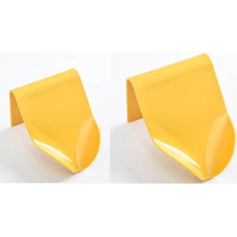 2-teiliges Gelbes Seifenschalen-set Für Küche, Bad, Dusche, Seifenbox, Seifenhalter, Selbstentleerende, Wandmontierte Seifenschale Aus Kunststoff