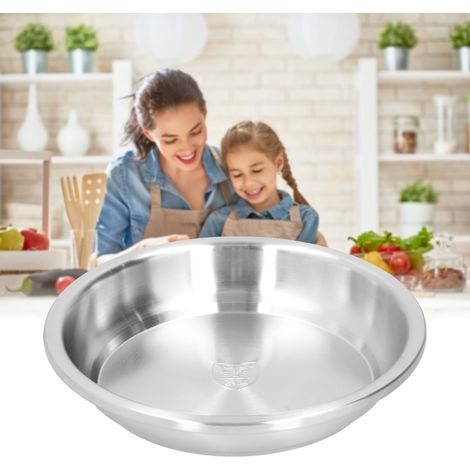 26 Cm Tiefer Edelstahlteller Für Salat Und Suppe – Robuster Servierteller Für Die Küche