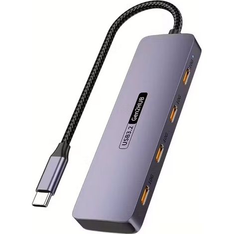 4-port 10-gbit/s-usb-c-hub, High-speed-usb-typ-c-splitter Für Laptops, Usb-3.2-zubehör