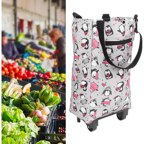 Faltbarer Einkaufswagen Für Senioren – Einkaufswagen Mit Tasche Für Den Außenbereich