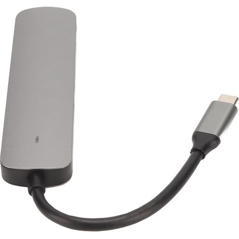 6-in-1-dockingstation Mit Usb-c-auf-hdmi-, Usb-3.0- Und Usb-2.0-anschlüssen, Speicherkartenleser, Pd-netzteil, Graue Farbe