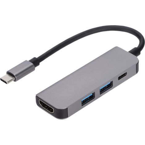4-in-1 Dockingstation Mit 87-w-pd-schnellladefunktion, Usb-c-anschluss Und 4k-multifunktions-hub-adapter