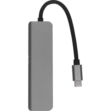 5-in-1 Usb-c-hub Mit Hdmi, 3 Usb-anschlüssen, Pd Und 4k 30hz – Grau