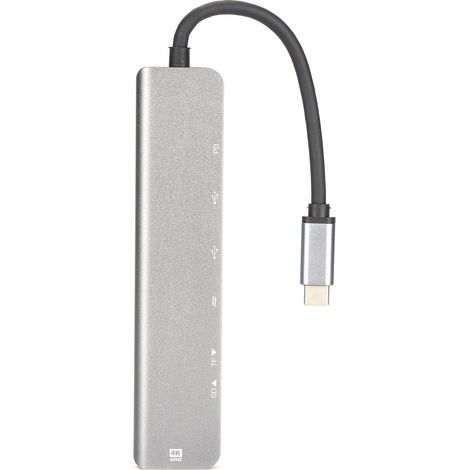 7-in-1 Usb-c-hub Mit Hdmi-, Usb-, Speicherkarten- Und Stromanschlüssen Für Laptops
