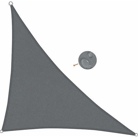 Dreieckiges Sonnensegel 3x3x3m, Anthrazitgrau, Wasserdicht, Uv-schutz, Für Terrasse, Garten, Balkon
