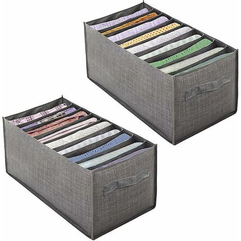 2-teilige Aufbewahrungsbox Für Jeansstoff, Kleiderorganizer, Faltbarer Schubladenorganizer