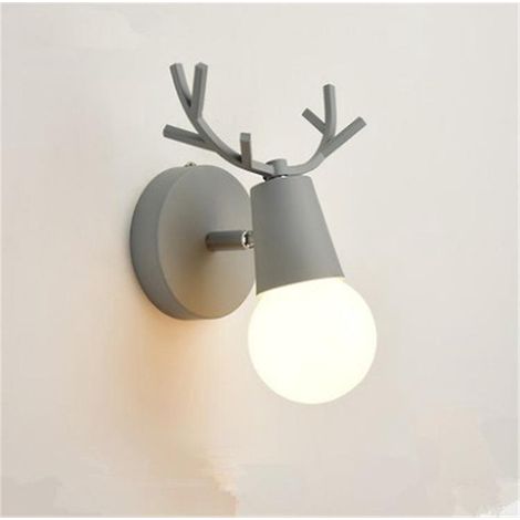 Graue Wandleuchte Im Modernen Hirsch-design