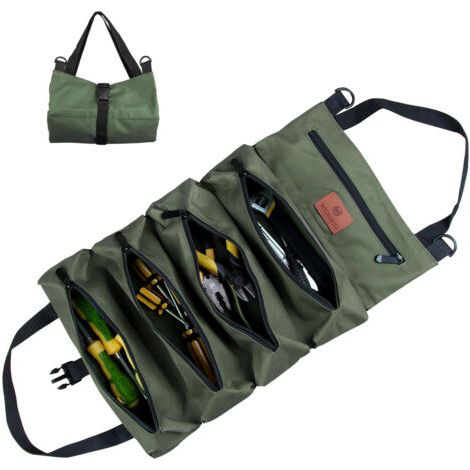 Gotrays – Werkzeugtasche Aus Oxford-gewebe, 47 X 28,5 Cm – Werkzeugtasche Für Aufhängebeschläge – Geeignet Für Heimwerkerwerkzeuge – Grün-camouflage