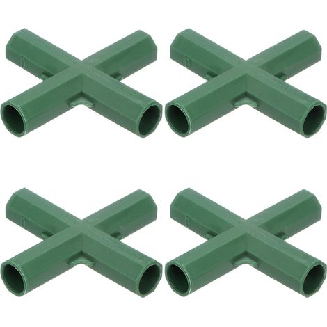 12-teiliges Set Mit 16-mm-gewächshausverbindern, 4-wege-verbindungsstücken Für Flachrohre, Ideal Für Weinreben, Markisen, Gartenpfosten Und Gewächshauszubehör