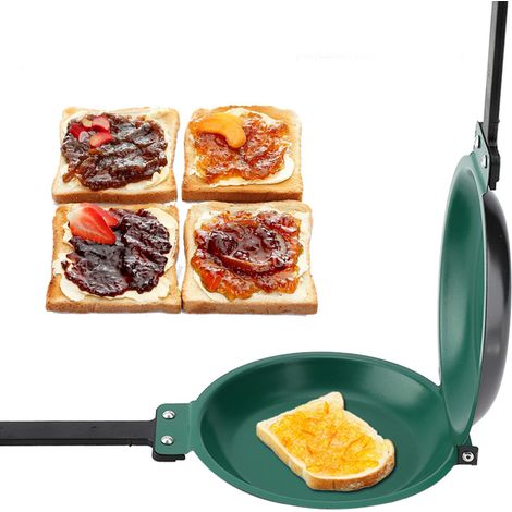 Doppelseitige Pfannkuchenpfanne Mit Titanbeschichtung, Edelstahl, Küchenutensil