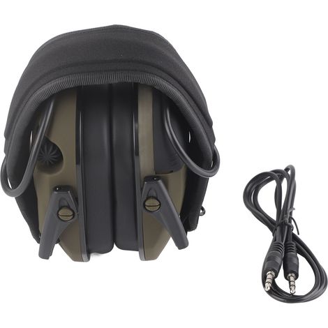 Elektronischer Gehörschutz Mit Nrr 22db, Headset Und Lautsprecherfunktion Für Schießsport, Militärgrüne Farbe