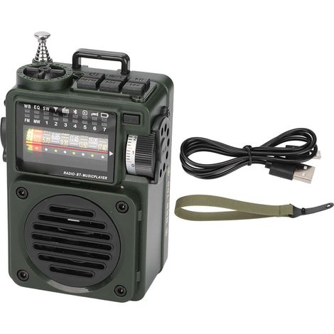 Bluetooth-mp3-radio Mit Fm/noaa-empfang, Speicherkartenspeicher, Tragbar Für Senioren - Hrd-700