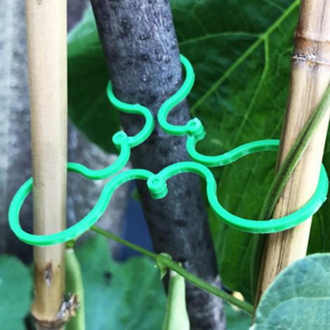 200 Stück Große Gartenclips, Pflanzenstützclips, Gedrehte Pflanzenringe Für Kletterpflanzen