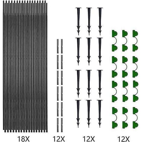 18-teiliges Gewächshaus-set Für Gartenpflanzen, Blumen Und Gemüse, Inklusive Vogel- Und Tierschutzständer, Fiberglasstäben Und Insektenschutzgitter.