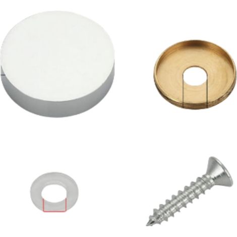 Dekorative Spiegelnägel, 16 Stück, 25 Mm, Kupferfarben Mit Erhabenen Köpfen, Weiß