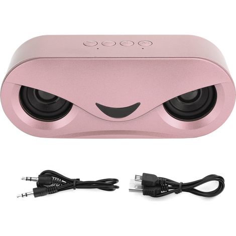 Tragbarer Bluetooth-stereo-lautsprecher Mit Led-beleuchtung Und Kraftvollem Bass – Usb-kompatibel – Pink