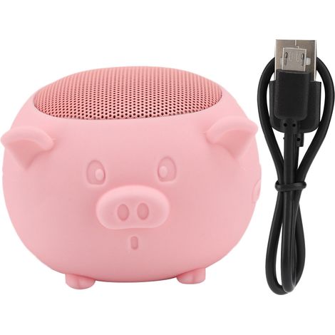 Mini-lautsprecher In Niedlicher Schweinchenform Mit Bluetooth 5.0 Und Eingebautem Mikrofon Für Reisen Und Outdoor-aktivitäten (pink)